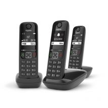 Gigaset as690 trio cordless dect + 2 aggiuntivi black