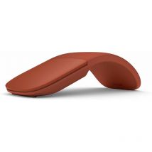 Microsoft surface arc mouse mouse ottica 2 pulsanti wireless bluetooth 4.1 rosso papavero
