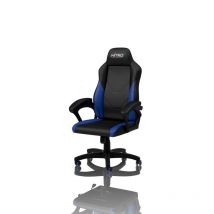 Nitro concepts c100 sedia gaming per pc seduta imbottita pelle sintetica pu nero blu