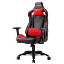 Sharkoon elbrus 2 sedia gaming pelle sintetica braccioli 3d regolabili schienale imbottito e regolabile nero-rosso