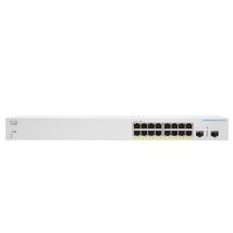 Cisco business 220 series switch gestito l2 16 x 10/100/1000 (poe+) + 2 x gigabit sfp (uplink) poe+ (130 w) montabile su rack
