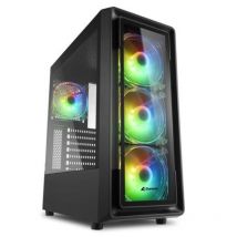 Sharkoon tk4 rgb case 7 slot espansione pannello frontale vetro temperato 3 porte