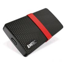 Emtec x200 ssd 1.000gb esterno portatile usb type-c 3.1 nero rosso