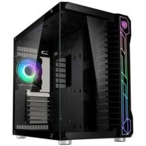 Kolink unity code x argb case middle tower atx micro-atx mini-itx panello frontale e laterale in vetro temperato 1xusb 2.0 2xusb 3.0 1xventola 120mm argb pwm preinstallata audio hd black