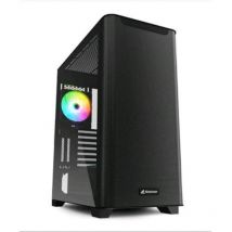 Sharkoon m30 rgb case full tower atx e-atx frontale mesh pannello laterale in vetro temperato 2xusb 3.0 1xusb-c 1x120 pwm 1x120 argb pwm black