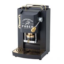 Faber pro deluxe macchina da caffe` a cialde 44mm mat black ottone