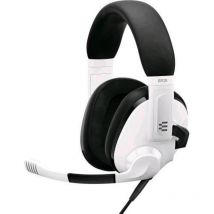 Epos sennheiser h3 cuffie gaming ad acustica chiusa cuffie con microfono con cancellazione del rumore plug & play audio di alta qualita` regolabili ed ergonomiche cuffie ps4, ps5, switch, xbox, pc, mac bianco