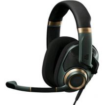 Epos sennheiser h6pro cuffie gaming con microfono acustica aperta archetto leggero comodo e resistente per pc, mac, ps4, ps5, xbox series x, xbox one, nintendo switch green