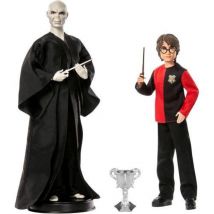 Mattel harry potter voldemort 30.5 cm + harry potter 27cm da collezione