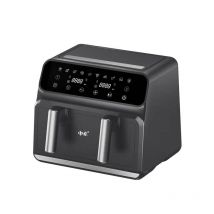 Dpm 801d twin friggitrice ad aria digitale doppio cestello 1700w capacita` 8 lt cotture indipendenti nero