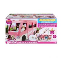 Mattel barbie camper dei sogni con scivolo piscina e accessori