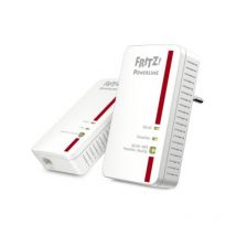 Avm fritz powerline 1240e wlan set adattatore ethernet rete elettrica 1 porta lan rj-45 wi-fi 300mbps colore bianco/rosso