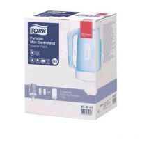 Tork dispenser mini portatile perasciugamani ad estrazione centrale in plastica 26.3x18.5x23.9 cm bianco azzurro