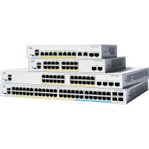 Cisco catalyst 1300-24fp-4x switch gestito l3 - 24 x 10/100/1000 (poe+) + 4 x 10 gigabit sfp+ - poe+ (375 w) montabile su rack bianco