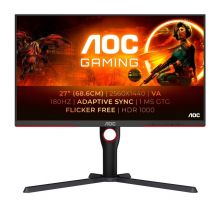 Aoc g3 27 led va 2k ultra hd hdr formato 16:9 contrasto 4.000:1 2xhdmi 1xdisplay port black