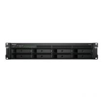 Synology rs1221+ nas chassis rack 2u amd ryzen embedded v1500b 2.2ghz ram 4gb-8 bay hdd/ssd 2.5/3.5-4xrj-45 black