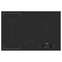 Aeg iae84881ib serie 9000 sensepro â? piano cottura a induzione, 80 cm, 4 zone, termosonda wireless, funzione bridge, hobÂ²hood, nero