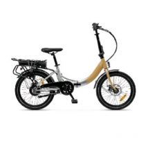 Lancia ypsilon brio bicicletta elettrica pieghevole 250w ruote da 20 autonomia fino a 60 km con portapacchi oro argento