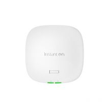 Hpe networking instant on ap32 (rw) access point dual radio tri band 2 x 2 wi-fi 6e 2400 mbit/s poe montabile a parete o a soffitto bianco
