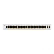 Cisco catalyst 1200-48p-4g switch gestito l3 - 48 x 10/100/1000 (poe+) + 4 x gigabit sfp - poe+ (375 w) montabile su rack bianco