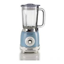 Ariete frullatore elettrico vintage 1.5 litri 500w 6 lame acciaio inox 2 velocita` funzione pulse celeste