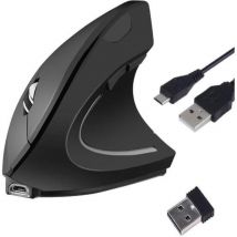 Tucano mouse ergonomico wireless ricaricabile,6 tasti, nero