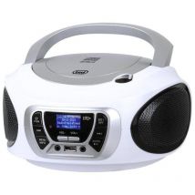 Trevi cmp 510 dab stereo portatile cd boombox radio dab-dab+ con rds usb aux-in presa cuffia bianco
