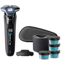 Philips shaver serie 7000 rasoio elettrico ricaricabile wet e dry testine flessibili personalizzazione tramite app tecnologia skinlq nero