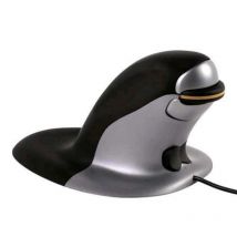 Fellowes penguin mouse verticale usb medium 1.200 dpi colore nero/grigio