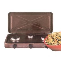 Master cook trial (marrone) - piastra a gas 3 fuochi