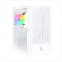Noua fobia l111 case gaming micro atx mini tower frontale mesh e pannello laterale in vetro temperato white edition