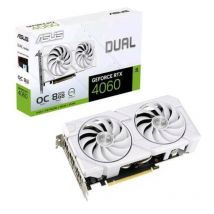 Asus dual-rtx4060-o8g-evo-white nvidia geforce rtx 4060 8 gb gddr6 pci express 4.0 dual fan -1 x hdmi 3 x displayport bianco