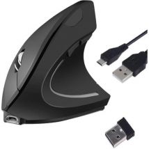 Tucano mouse verticale ergonomico wireless ricaricabile,6 tasti, nero