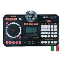 V-tech kidistar dj mixer console da dj per bambini con microfono effeffi luminosi jack o bluetooth nero