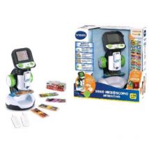 V-tech video micrsocopio interattivo digitale schermo 2.4 zoom 200x con 9 vetrini illustrati slot micro sd