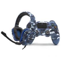 Xtreme videogames set accessori blu game kit gamepad per playstation 4