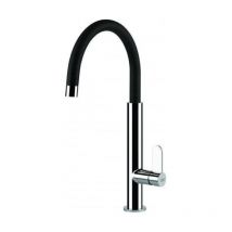 Elleci dove mkkdov86 â? miscelatore da cucina monocomando, da incasso, acciaio-nero, canna girevole, 41,5 cm, acciaio-nero