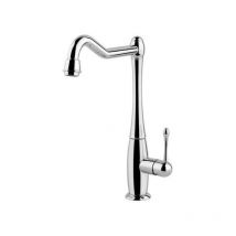 Elleci queen mikquecr â? miscelatore da cucina monocomando, da incasso, acciaio inox, canna girevole alta, 31,5 cm, cromo