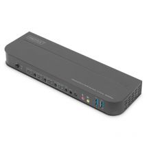 Digitus switch kvm, 4 porte, 4k60hz, 4 x dp in, 1 x dp/hdmi out