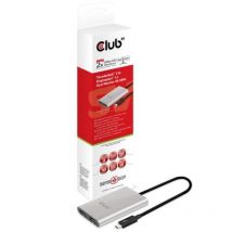 Club3d dock thunderbolt 3 a display port 1.2 grigio