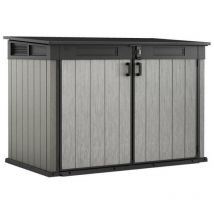 Keter grande store armadio portattrezzi da esterno in resina 190,5x109x132,5h con capacita` di 2020 litri in colore grigio
