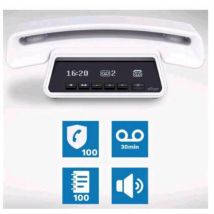 Alcatel epure 3 premium telefono cordless dect gap dal design iconico con segreteria telefonica bianco