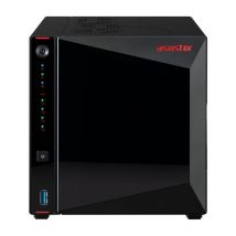 Asustor nas tower 4 bay + 4xm.2 nvme , intel celeron n5105 quad-core, 4gb ram (max 16gb), 2x2.5 gbe, 3xusb 3.2 gen-2 .. as5404t