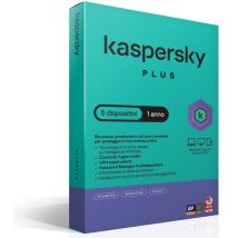 Kaspersky plus antivirus - 5 dispositivi - 1 anno - vpn illimitata - gestione password
