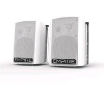 Empire wall 250 mic casse amplificate 250 w con ingresso microfonico jack 6.3mm + porta usb bianco