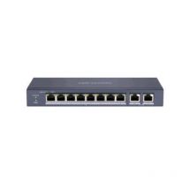Hikvision ds-3e0310p-e/m switch di rete non gestito l2 8 porte lan rj-45 10/100 mbps + 2 porte lan poe rj45 black