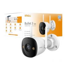 Imou bullet 3 3k telecamera esterna 5mp full color con wi-fi 6, sirena, faretto e resistenza ,ip67