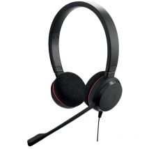 Cuffia professionale jabra evolve 20 ms duo usb-c/a, canc. rumore,tasto mute,certif. microsoft - granzia casco 2 anni