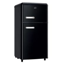 Dcg frigo doppia porta linea retro` 110lt e nero mf110bcdp