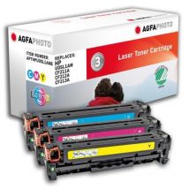 Agfaphoto apthpu0sl1ame cartuccia toner 3 pz ciano, magenta, giallo